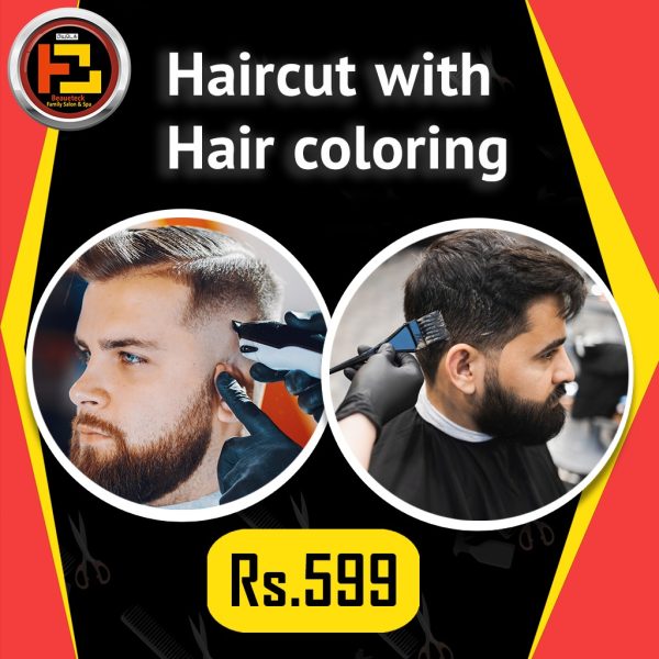 Haircut with Haircoloring