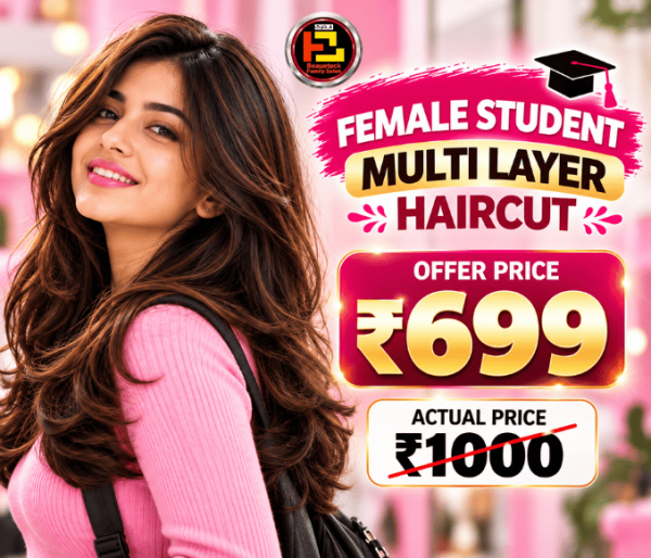 FEMALE STUDENT OFFER  – MULTI LAYER HAIRCUT
